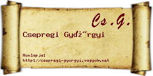 Csepregi Györgyi névjegykártya