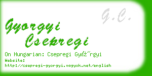 gyorgyi csepregi business card